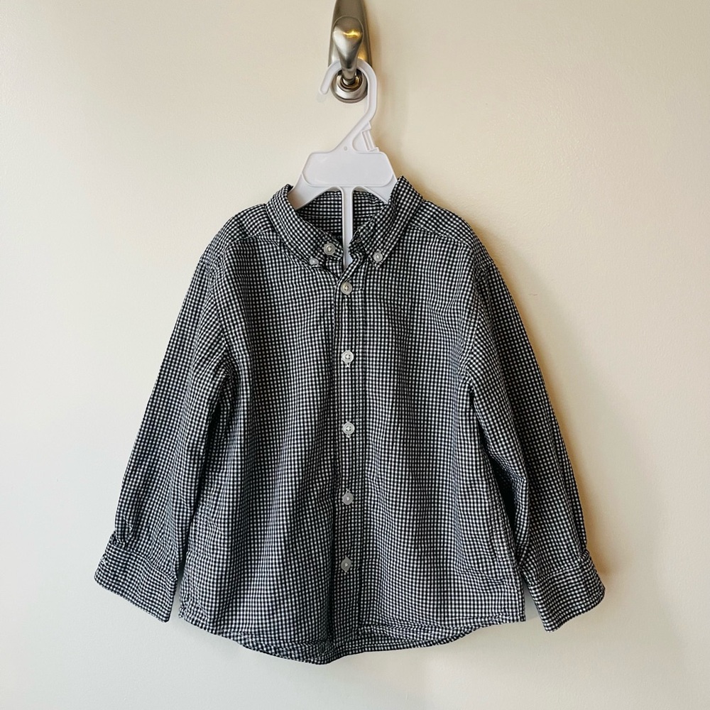 Vintage Classic Black and White Checkered Kids Shirt